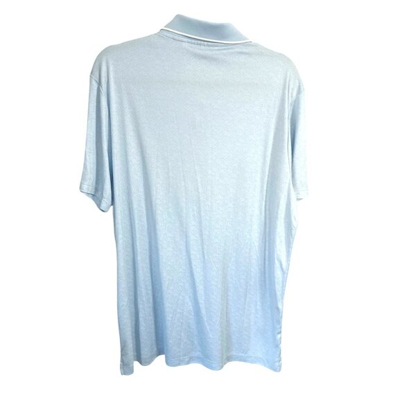 Perry Ellis Mens Light Blue Polo Shirt Size XL Slim Fit Polyester Blend - Picture 2 of 6